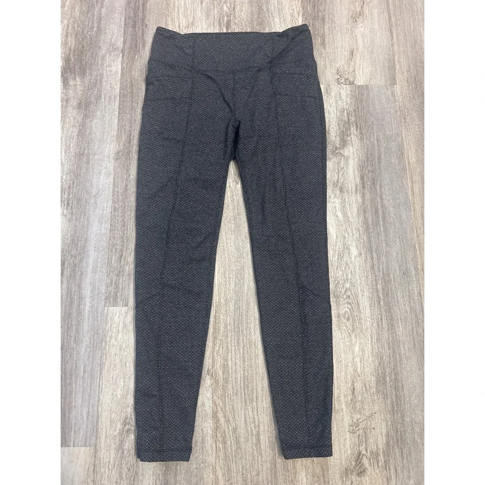 Athleta Herringbone Metro High Waisted Leggings with Back Pockets Size Large